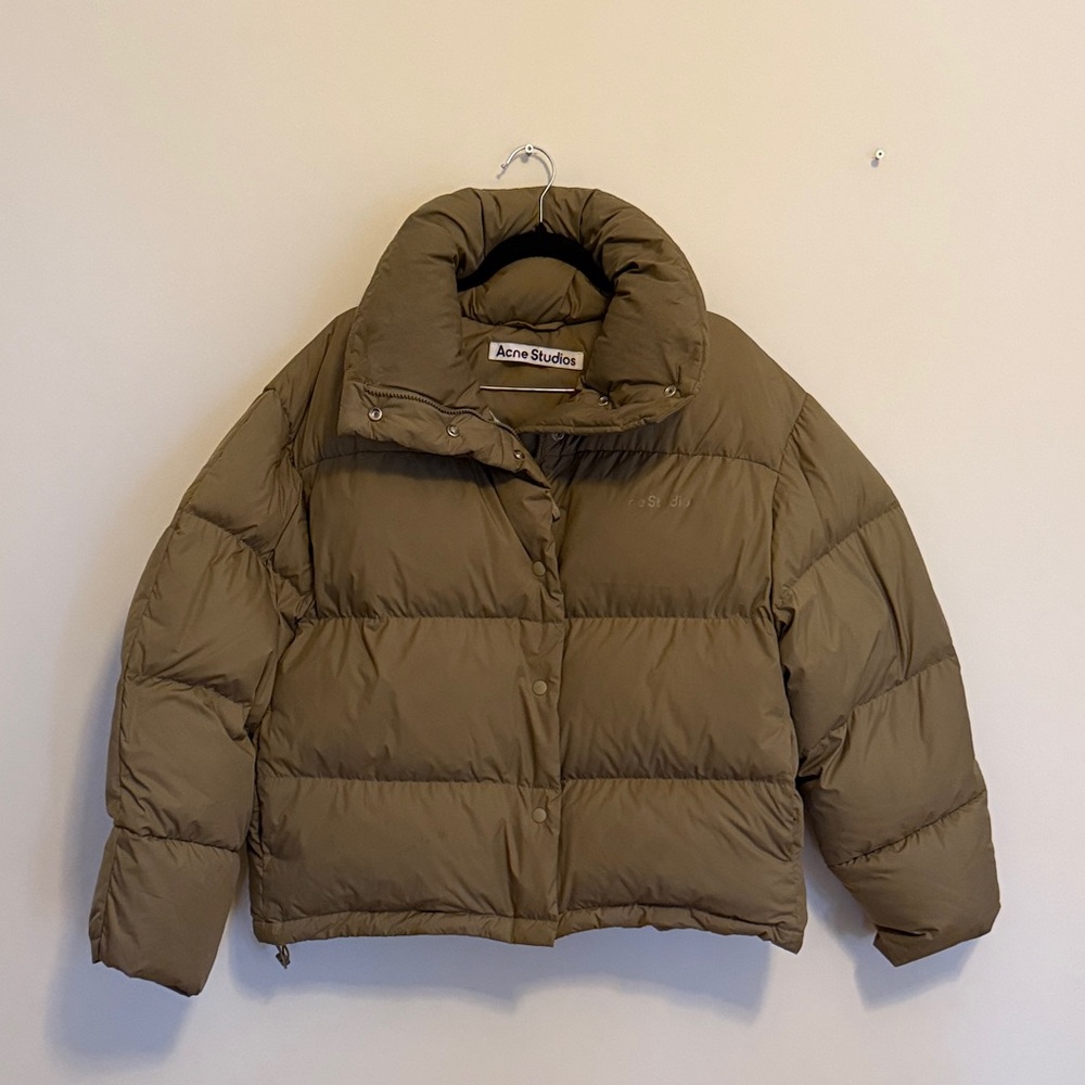Acne Olive Green Puffer Coat